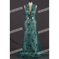 2017 New Real Sample Nouvelle robe de soirée Deep V-neck Sequins Mermaid Prom Dress